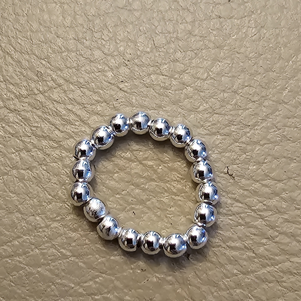 Classic Sterling Silver Beaded Toe Ring